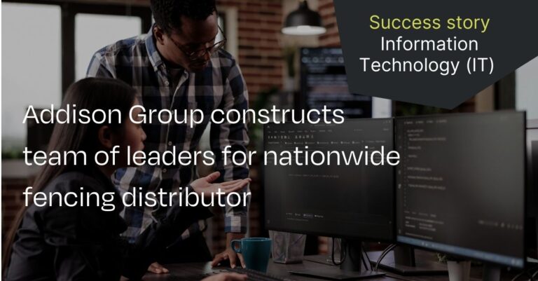 Addison Group constructs team of leaders for nationwide fencing distributor