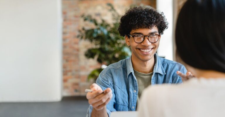 Someone using Addison Group's tips to uncover problem solving skills in an interview