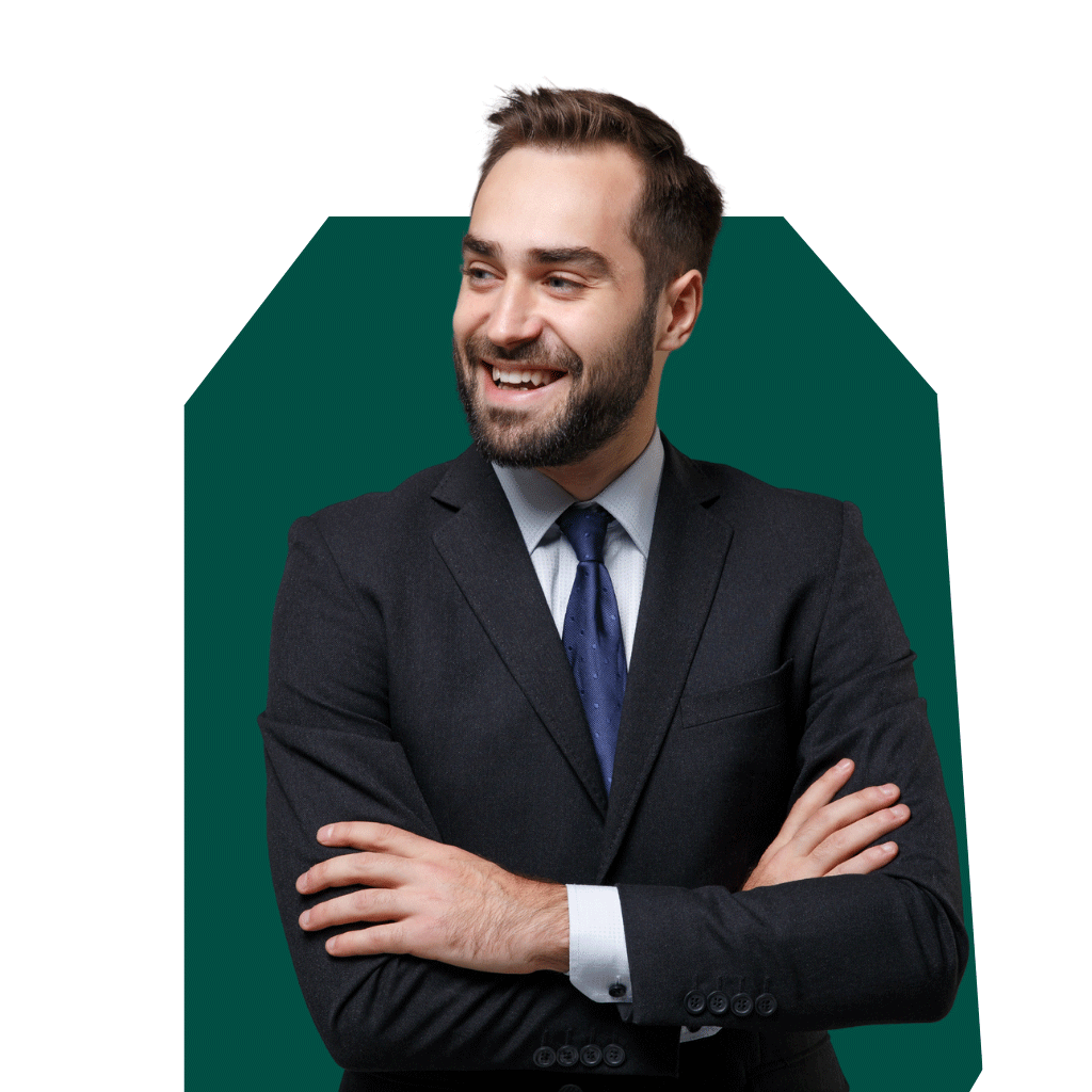 Addison Group website tile featuring a man in a suit standing with his arms crossed